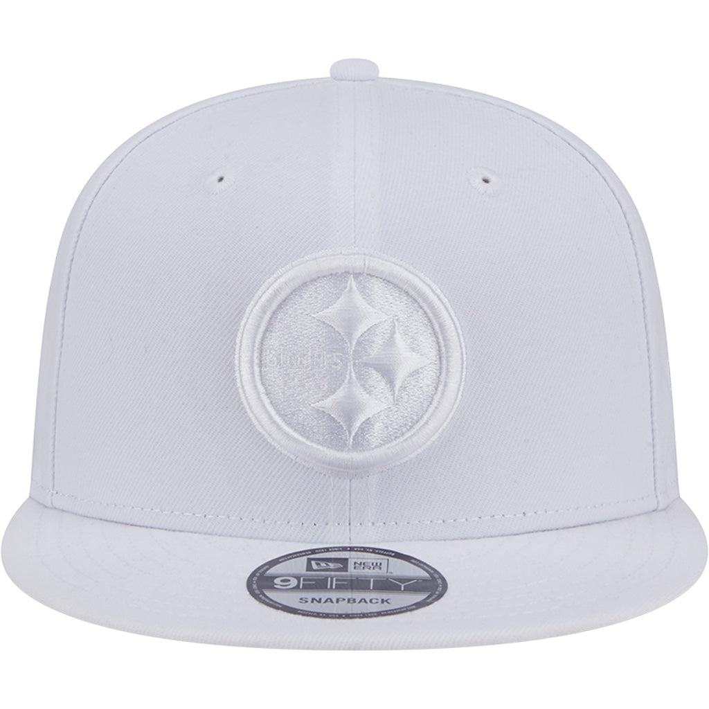 NFL Pittsburgh Steelers New Era White on White 9FIFTY Snapback Hat