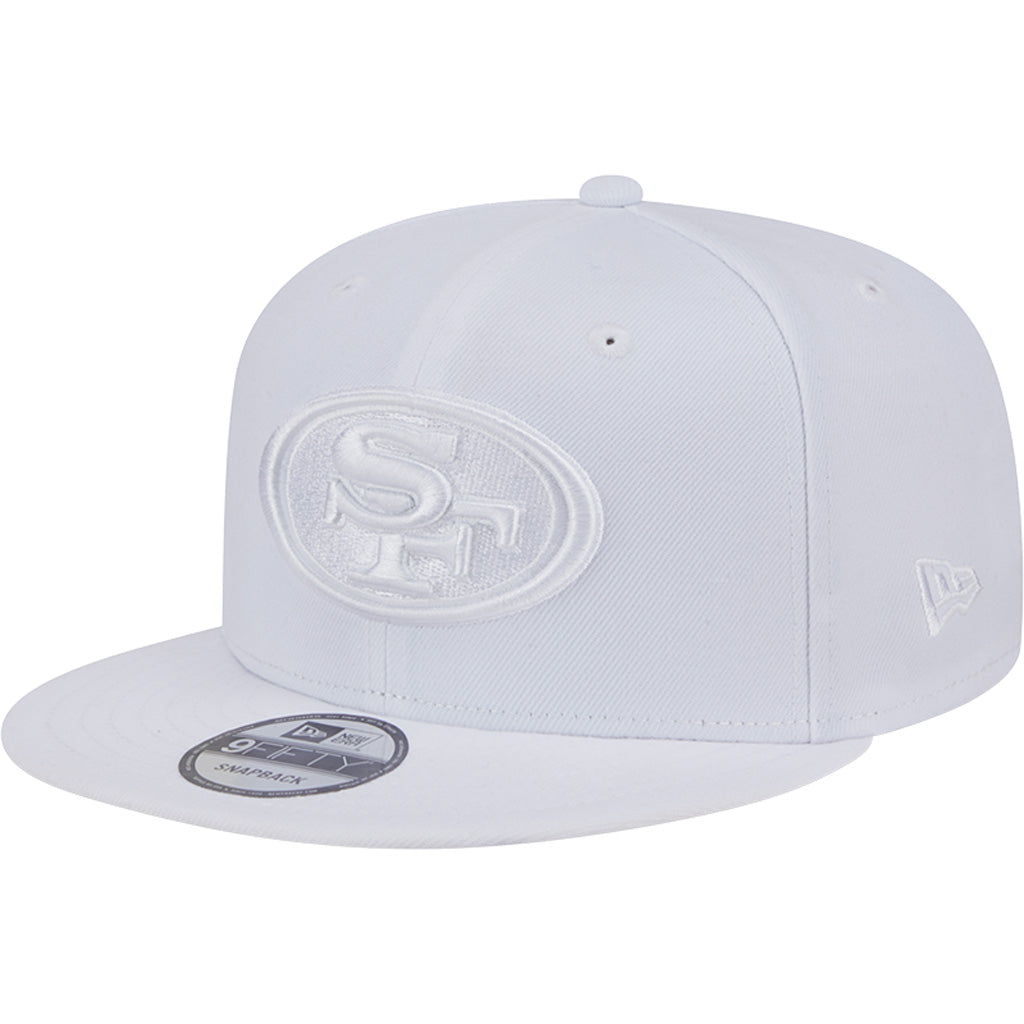 NFL San Francisco 49ers New Era White on White 9FIFTY Snapback Hat