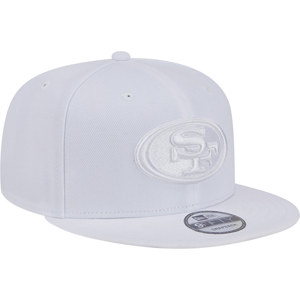 NFL San Francisco 49ers New Era White on White 9FIFTY Snapback Hat