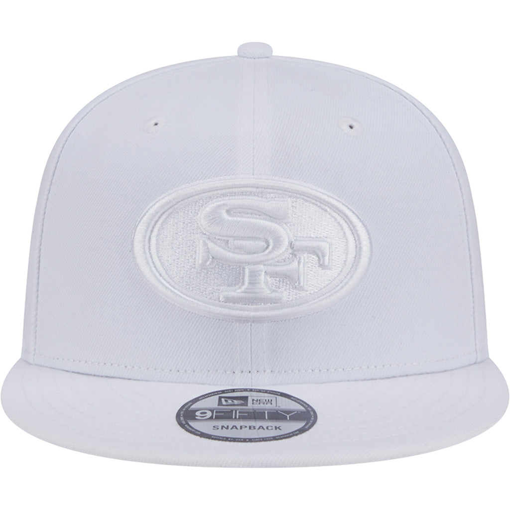 NFL San Francisco 49ers New Era White on White 9FIFTY Snapback Hat