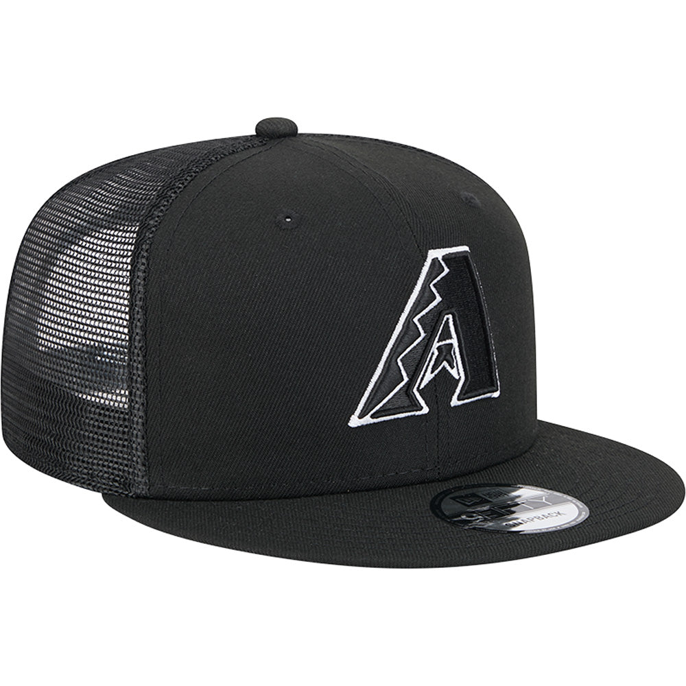 MLB Arizona Diamondbacks New Era Black &amp; White Trucker 9FIFTY Snapback