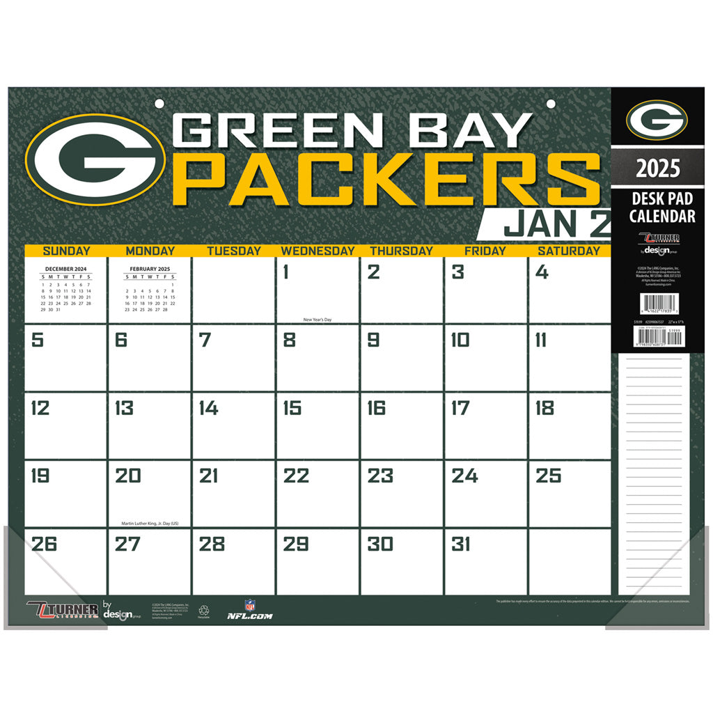 NFL Green Bay Packers 2024-2025 Desk Calendar