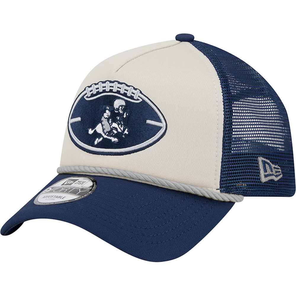 NFL Dallas Cowboys New Era 2024/25 Sideline Historic A-Frame 9FORTY Trucker Adjustable Hat