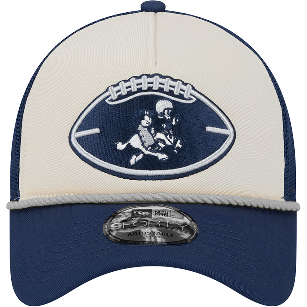 NFL Dallas Cowboys New Era 2024/25 Sideline Historic A-Frame 9FORTY Trucker Adjustable Hat