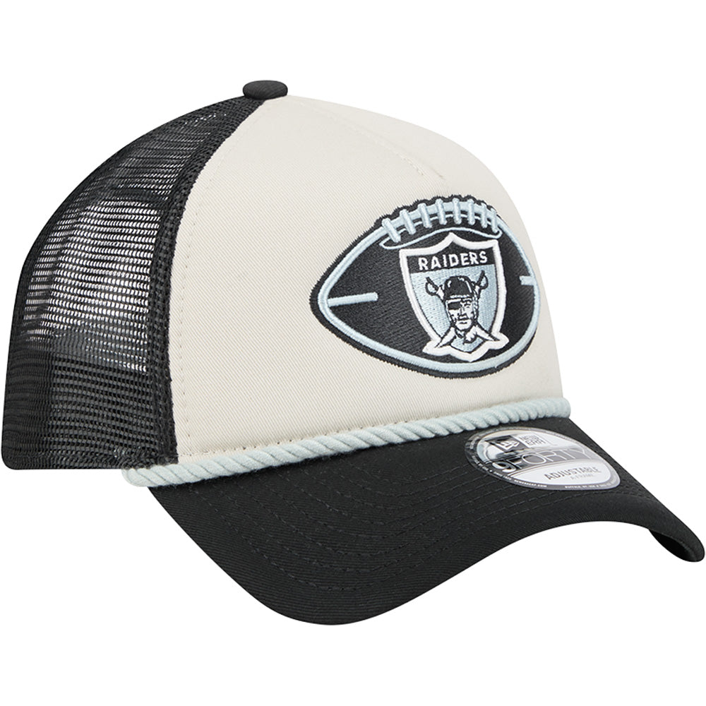 NFL Las Vegas Raiders 2024/25 Sideline Historic A-Frame 9FORTY Snapback Hat