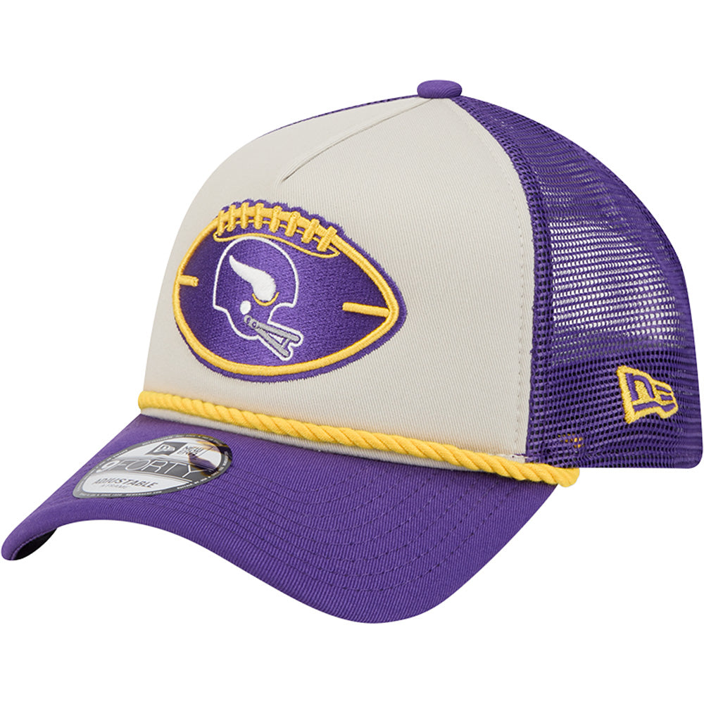 NFL Minnesota Vikings 2024/25 Sideline Historic A-Frame 9FORTY Snapback Hat