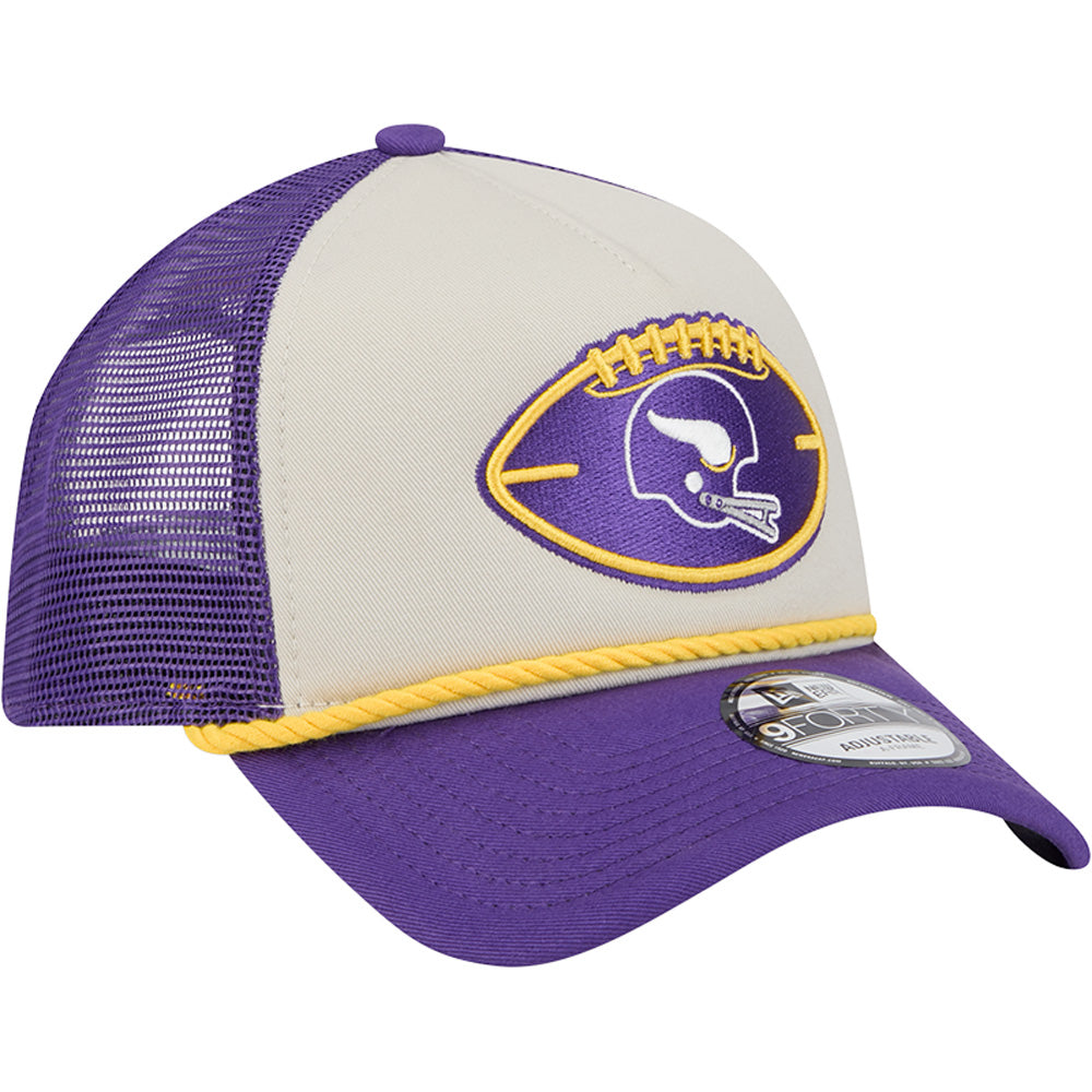 NFL Minnesota Vikings 2024/25 Sideline Historic A-Frame 9FORTY Snapback Hat