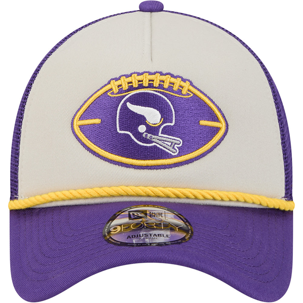 NFL Minnesota Vikings 2024/25 Sideline Historic A-Frame 9FORTY Snapback Hat