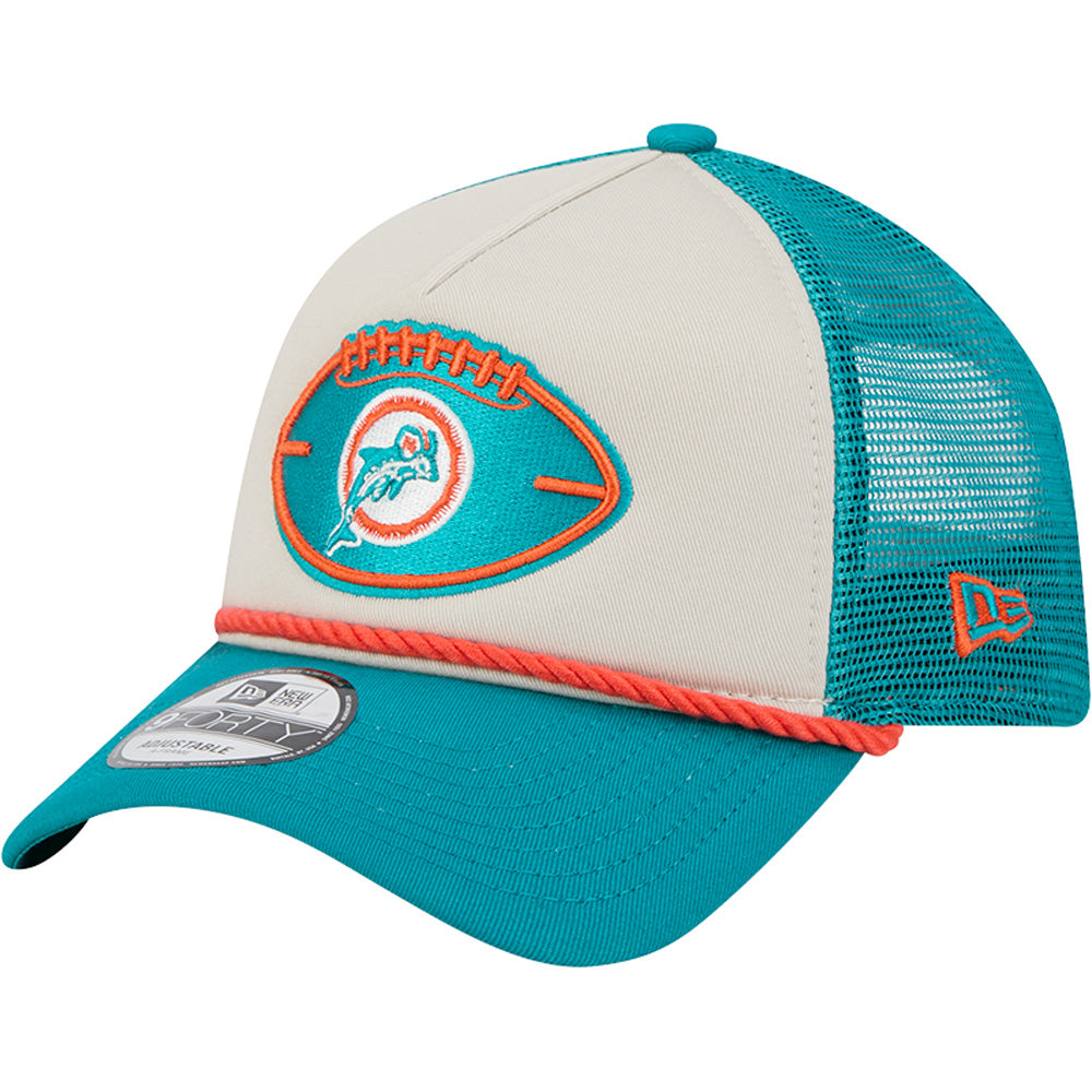 NFL Miami Dolphins 2024/25 Sideline Historic A-Frame 9FORTY Snapback Hat