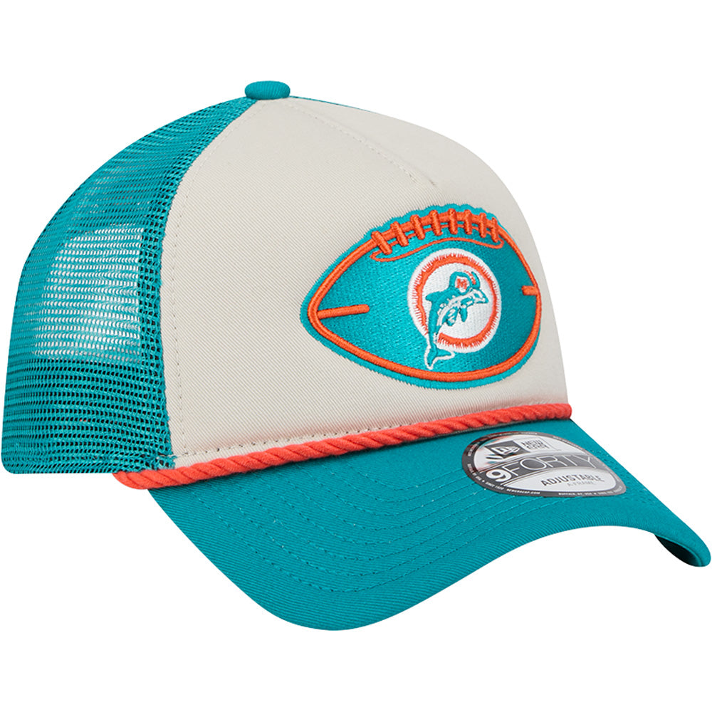 NFL Miami Dolphins 2024/25 Sideline Historic A-Frame 9FORTY Snapback Hat