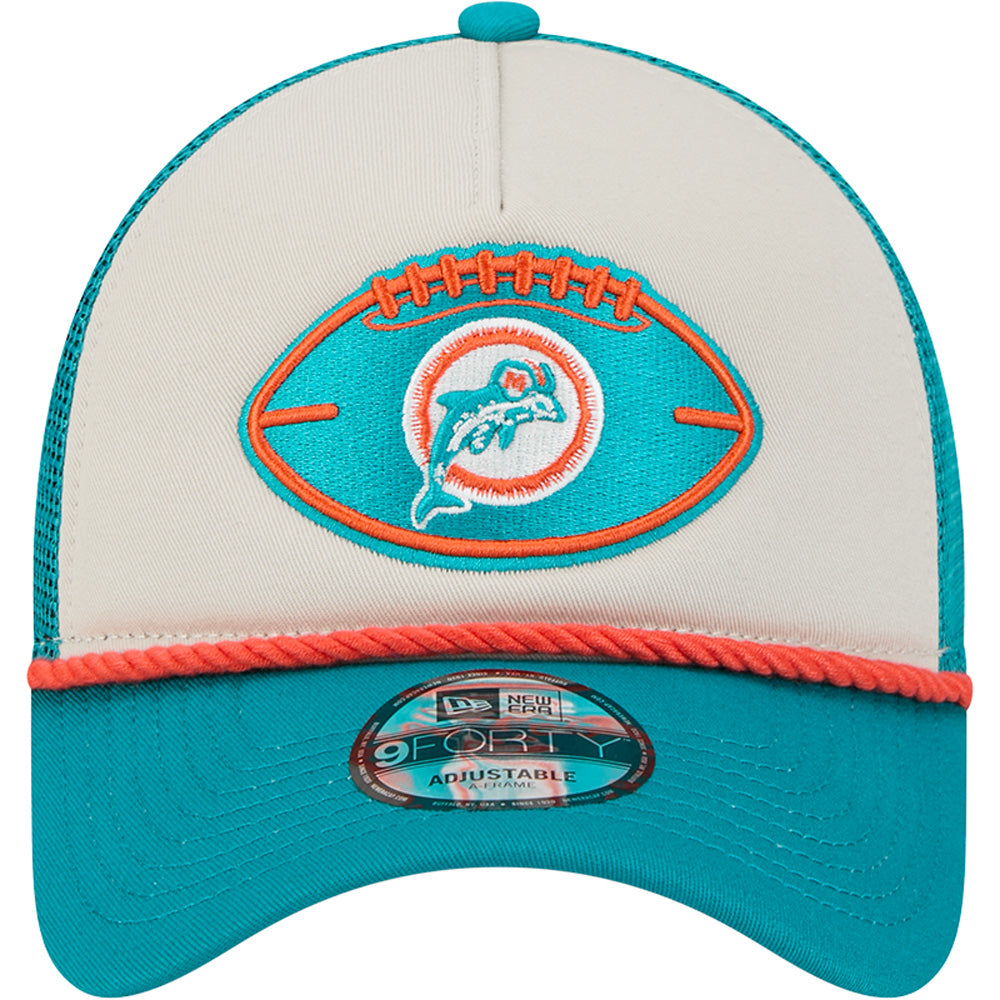 NFL Miami Dolphins 2024/25 Sideline Historic A-Frame 9FORTY Snapback Hat