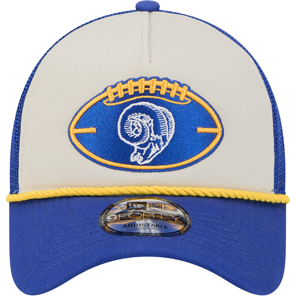 NFL Los Angeles Rams 2024/25 Sideline Historic A-Frame 9FORTY Snapback Hat