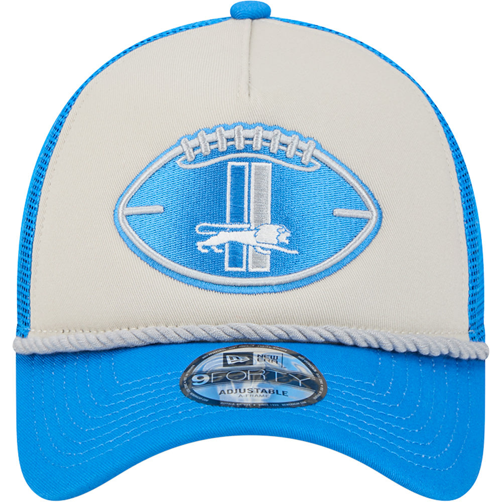 NFL Detroit Lions 2024/25 Sideline Historic A-Frame 9FORTY Snapback Hat