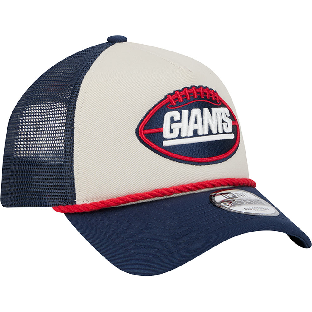 NFL New York Giants 2024/25 Sideline Historic A-Frame 9FORTY Snapback Hat