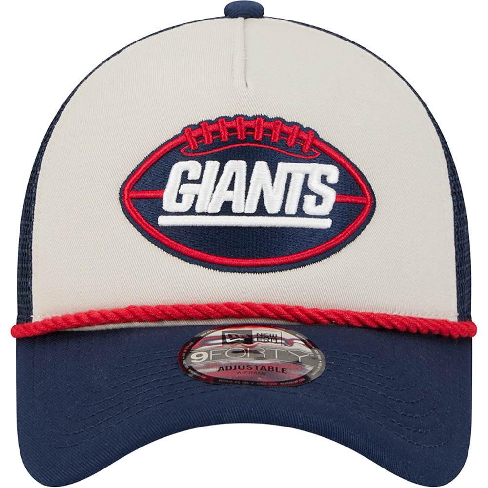 NFL New York Giants 2024/25 Sideline Historic A-Frame 9FORTY Snapback Hat