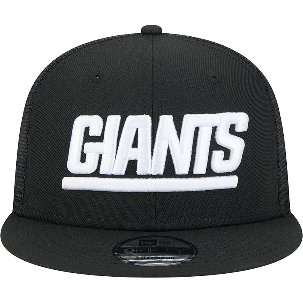 NFL New York Giants New Era Black &amp; White Trucker 9FIFTY Snapback