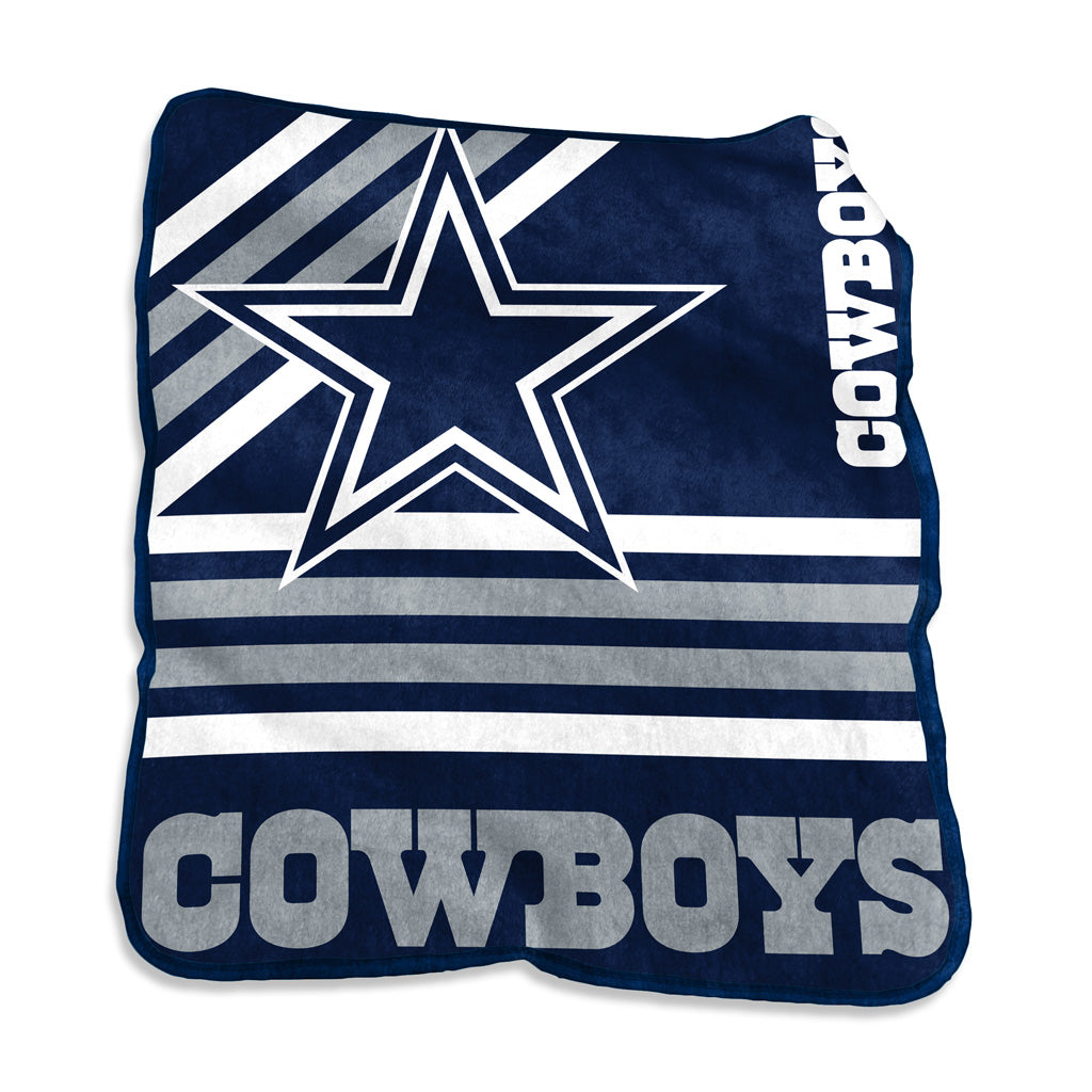 NFL Dallas Cowboys Logo Brands 50x60 Raschel Blanket