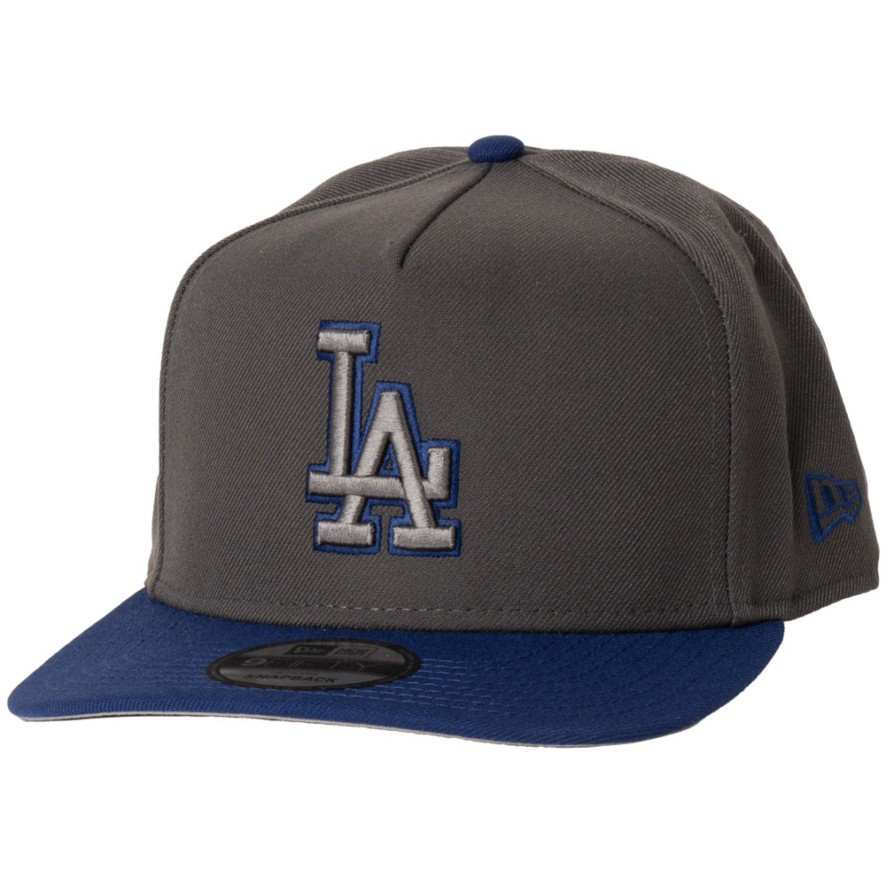 MLB Los Angeles Dodgers New Era 2 Tone Graphite A-Frame 9FIFTY Snapback