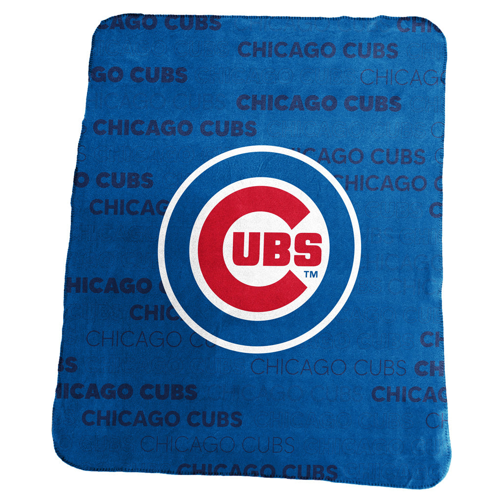 MLB Chicago Cubs Logo Brands 50x60 Classic Fleece Blanket