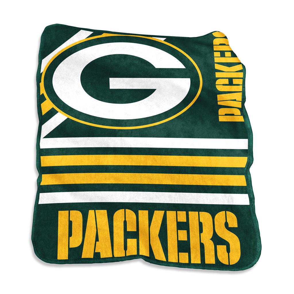 NFL Green Bay Packers Logo Brands 50x60 Raschel Blanket