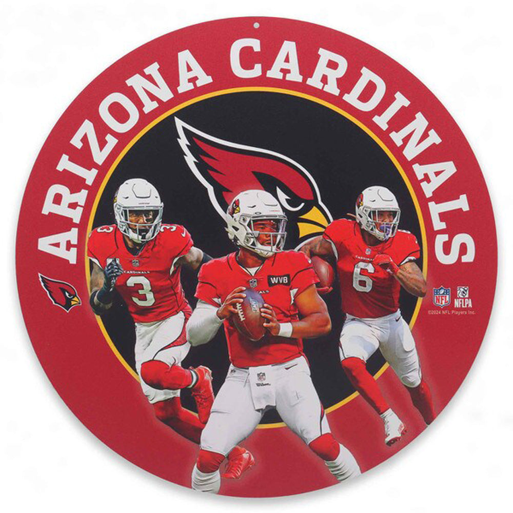 NFL Arizona Cardinals Open Road Brands X-Metal Team Round Sign