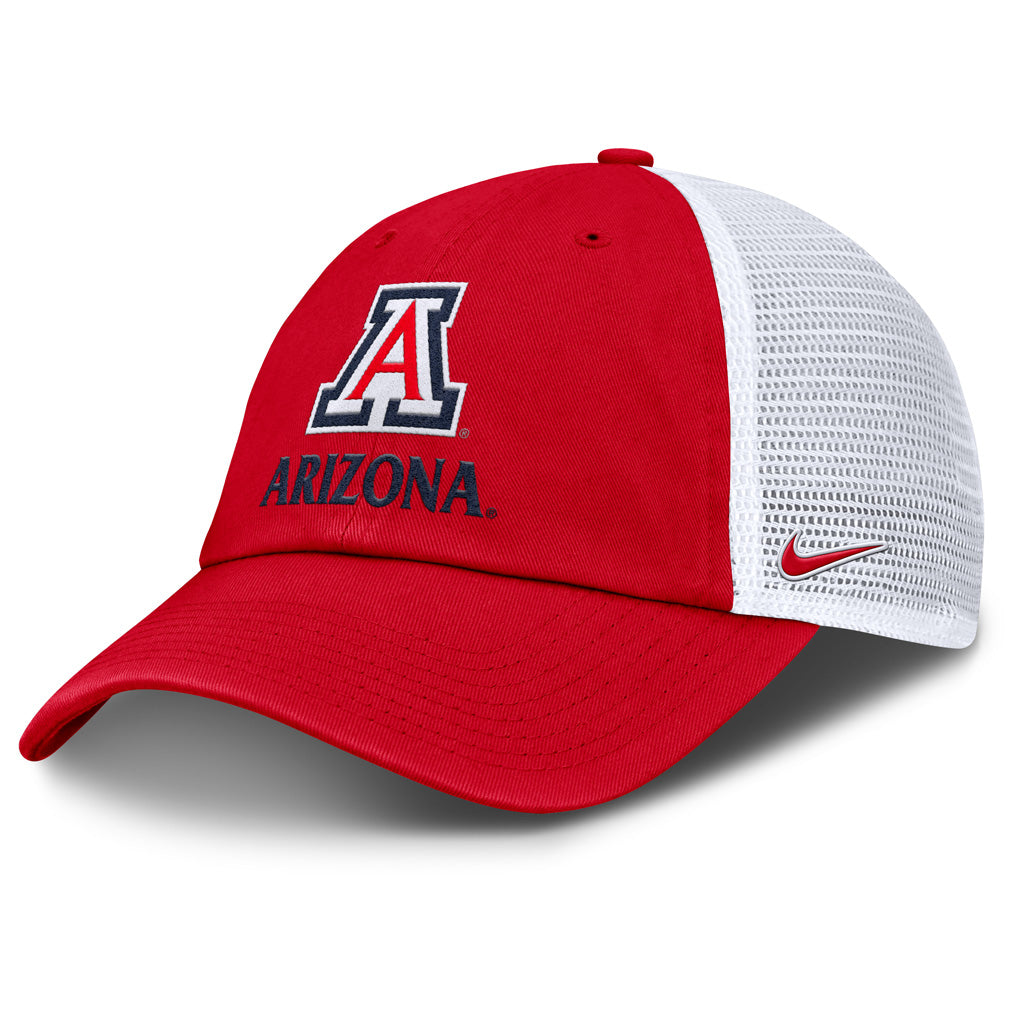 NCAA Arizona Wildcats Nike Logo Stack Trucker Snapback Hat - Red