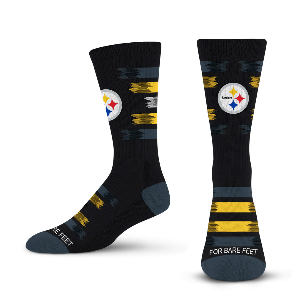 NFL Pittsburgh Steelers For Bare Feet Fade to Black Socks