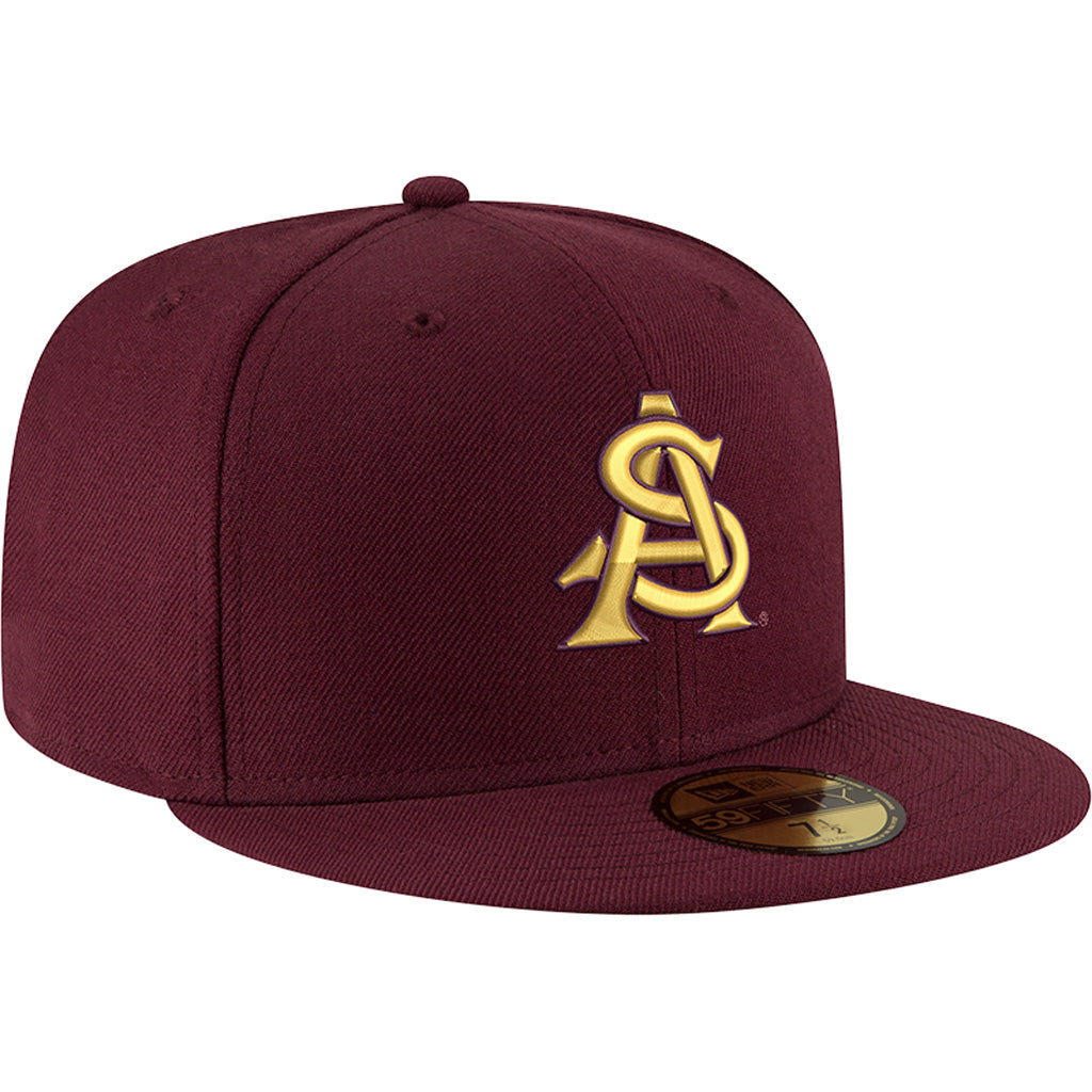 NCAA Arizona State Sun Devils New Era Team Color &quot;AS&quot; Logo 59FIFTY - Maroon