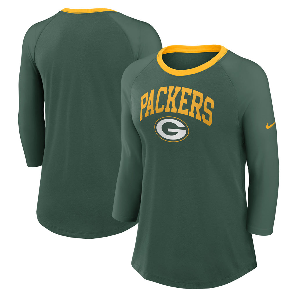 NFL Green Bay Packers Women&#39;s Nike Fashion 3/4 Sleeve Tee