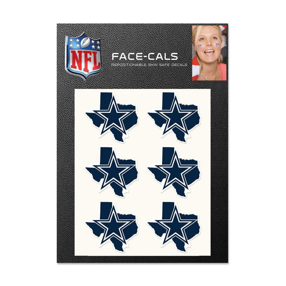 NFL Dallas Cowboys WinCraft 6-Pack State Logo Face-Cals