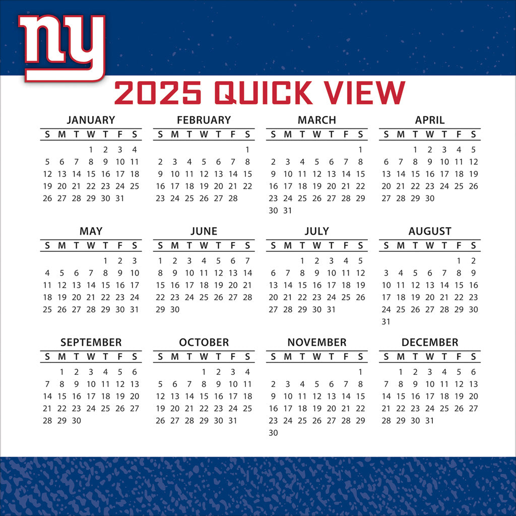 NFL New York Giants 2024-2025 Boxed Calendar