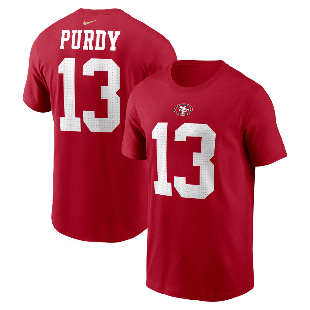 NFL San Francisco 49ers Brock Purdy Nike Player Pride Name &amp; Number Tee