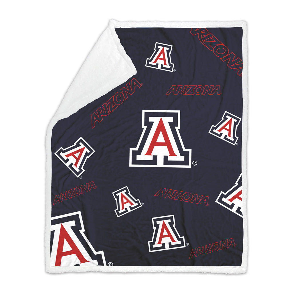 NCAA Arizona Wildcats Logo Brands 50x60 Sherpa