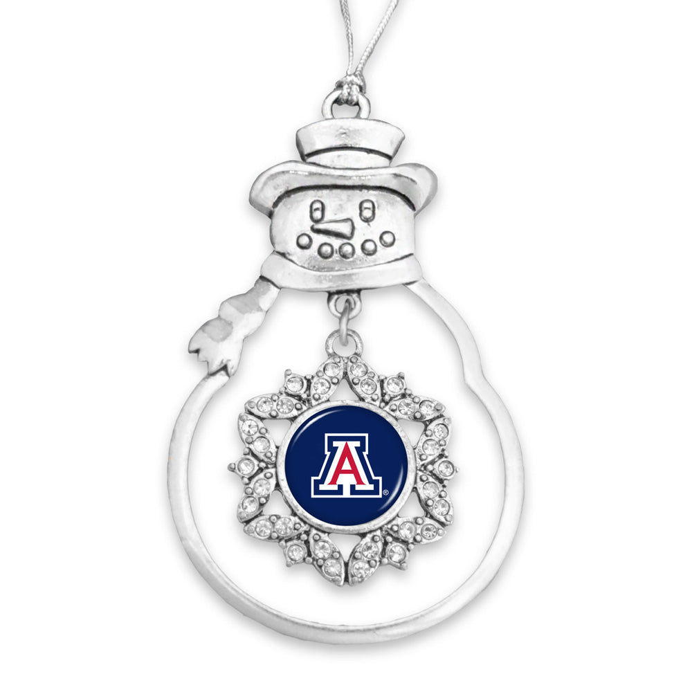 NCAA Arizona Wildcats Gentry USA Snowman Ornament