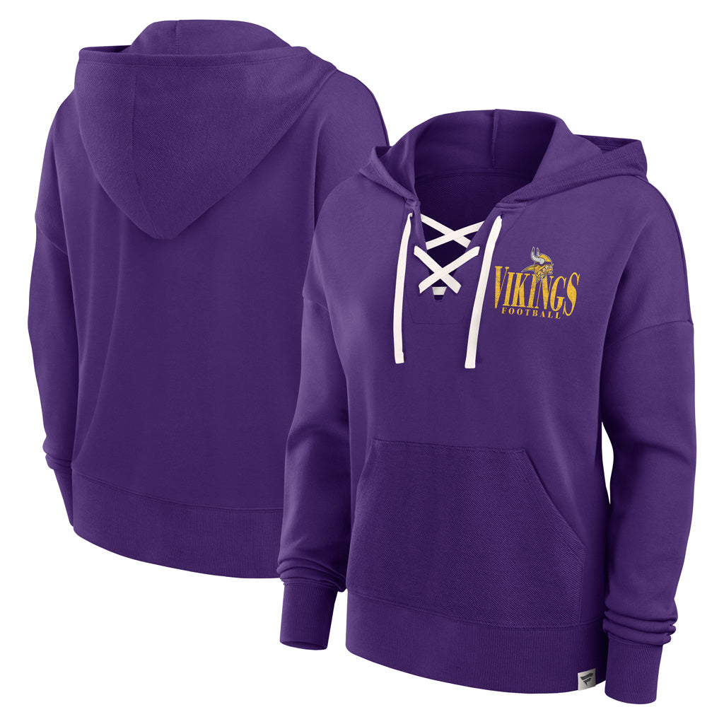 NFL Minnesota Vikings Women&#39;s Fanatics Blitz Left Lace Up Hoodie