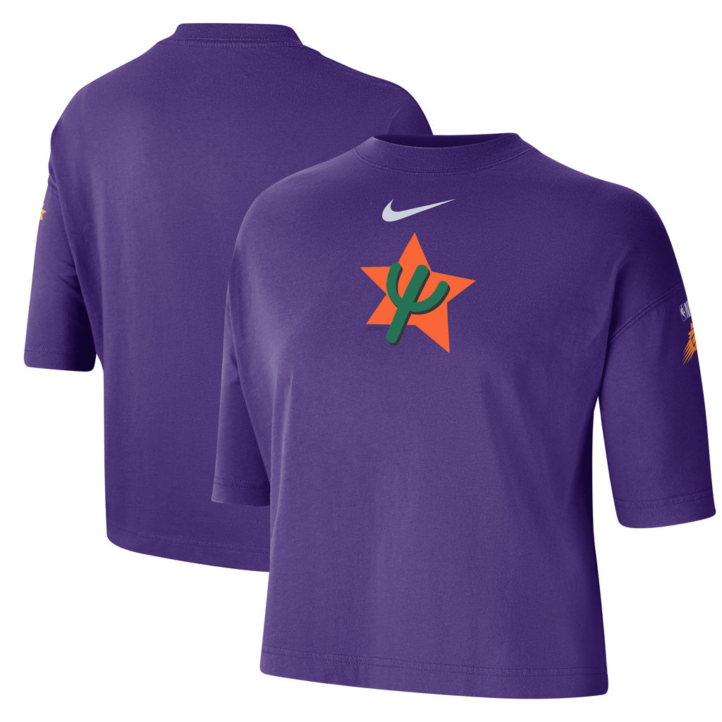 NBA Phoenix Suns Women&#39;s Nike 2024/25 City Edition Boxy Short Sleeve T-Shirt