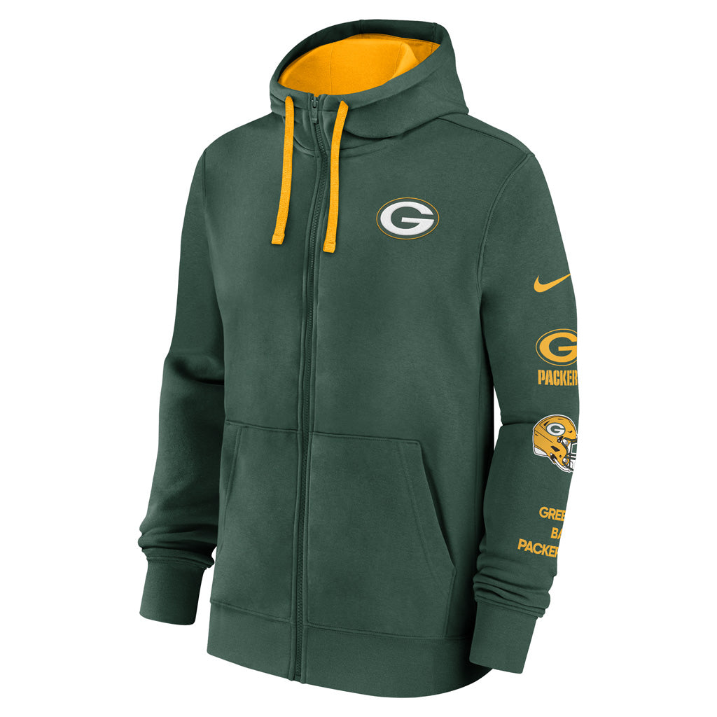 NFL Green Bay Packers Nike Club Full Zip Hoodie