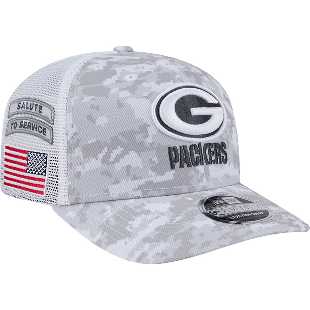 NFL Green Bay Packers New Era 2024 Salute to Service 9SEVENTY Stretch-Snapback Hat