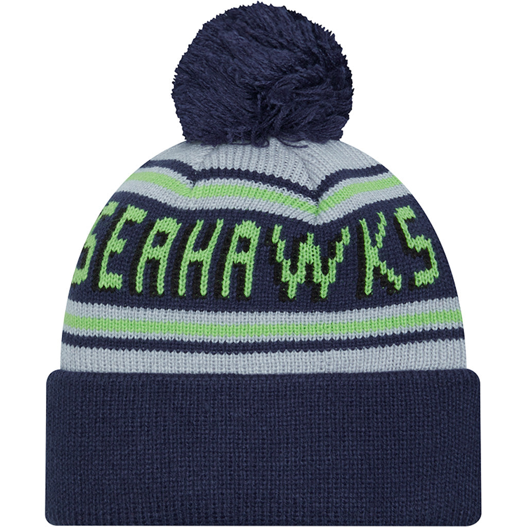 NFL Seattle Seahawks New Era Pom Wordmark Knit Hat