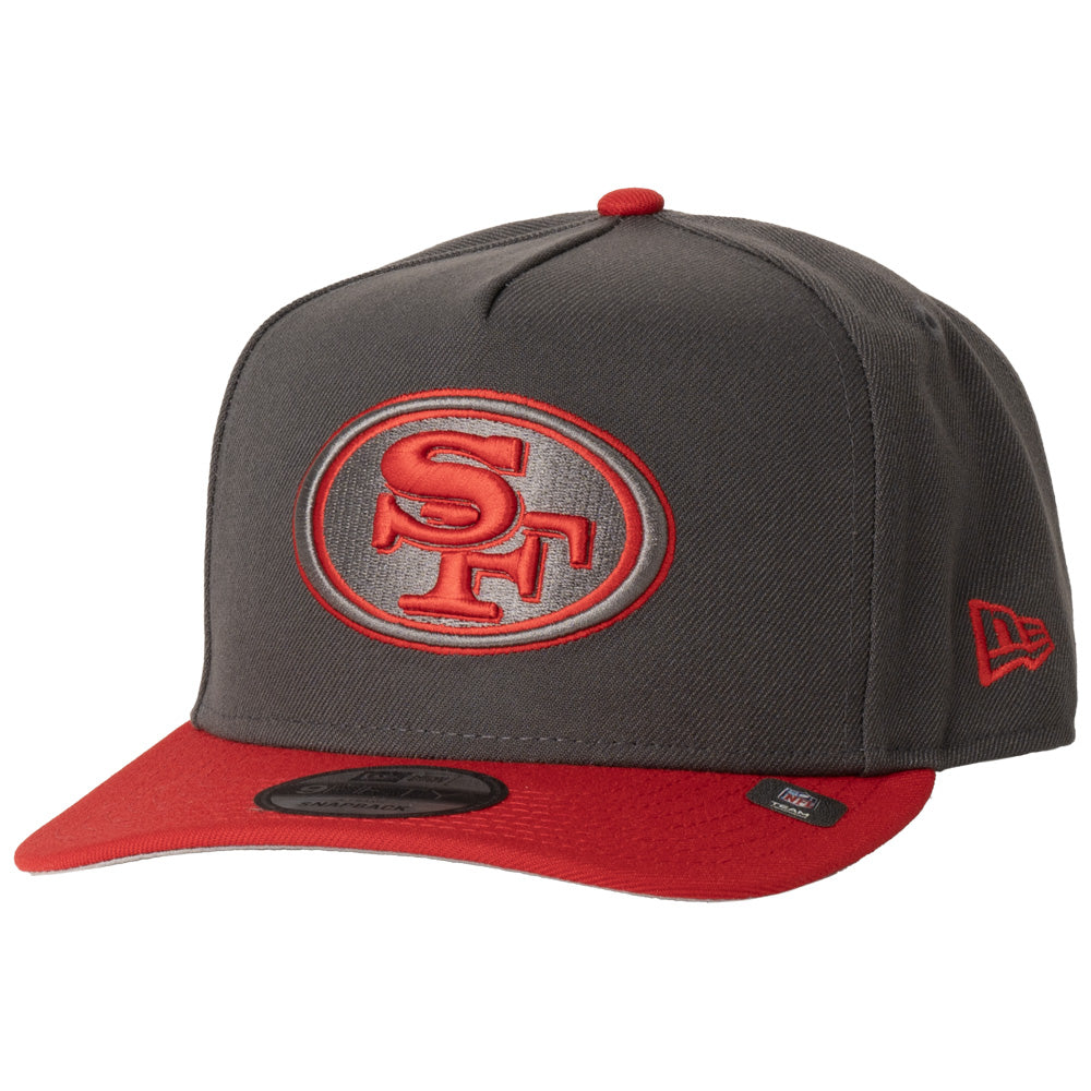 NFL San Francisco 49ers New Era 2 Tone Graphite A-Frame 9FIFTY Snapback