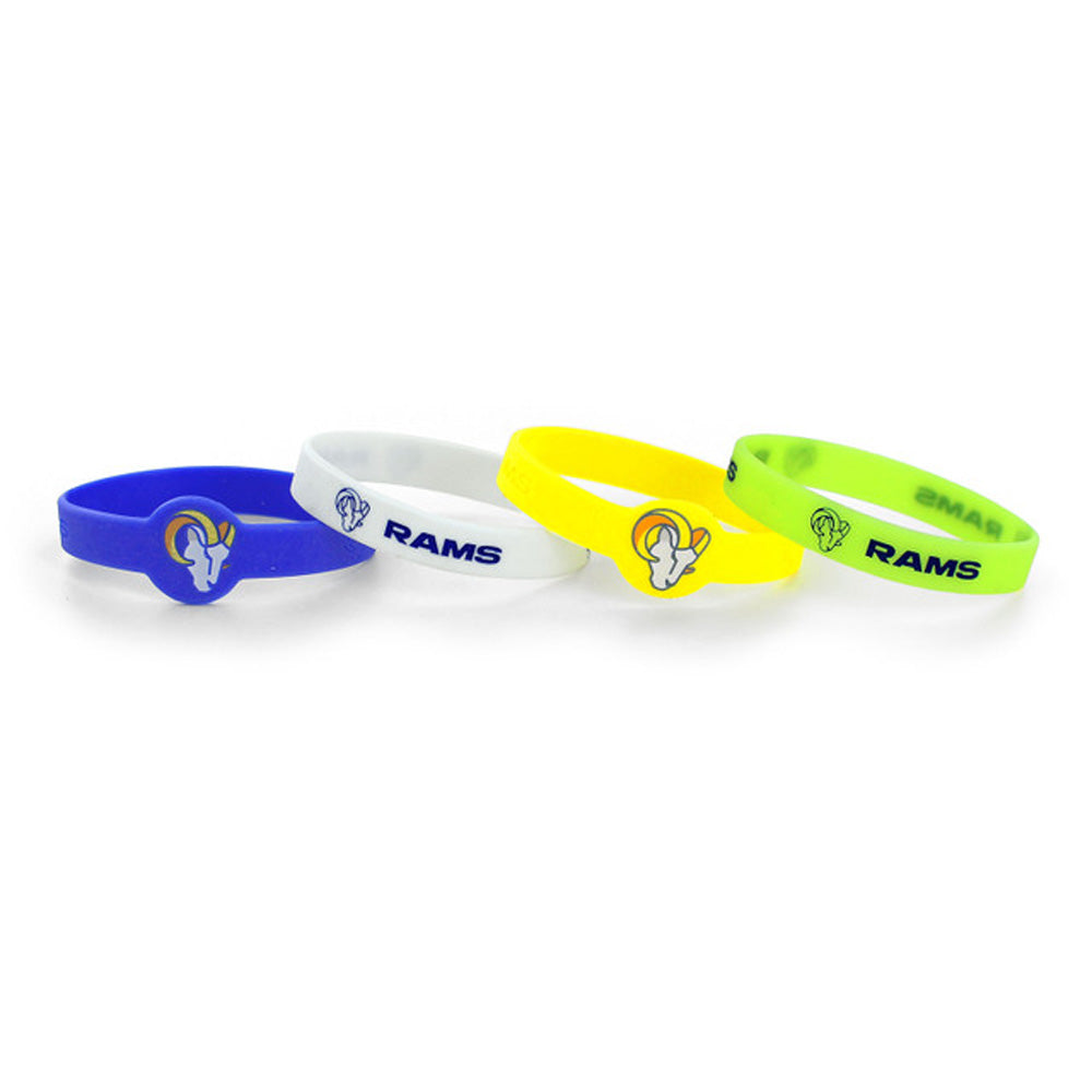 NFL Los Angeles Rams Aminco 4-Pack Silicone Bracelet Bands