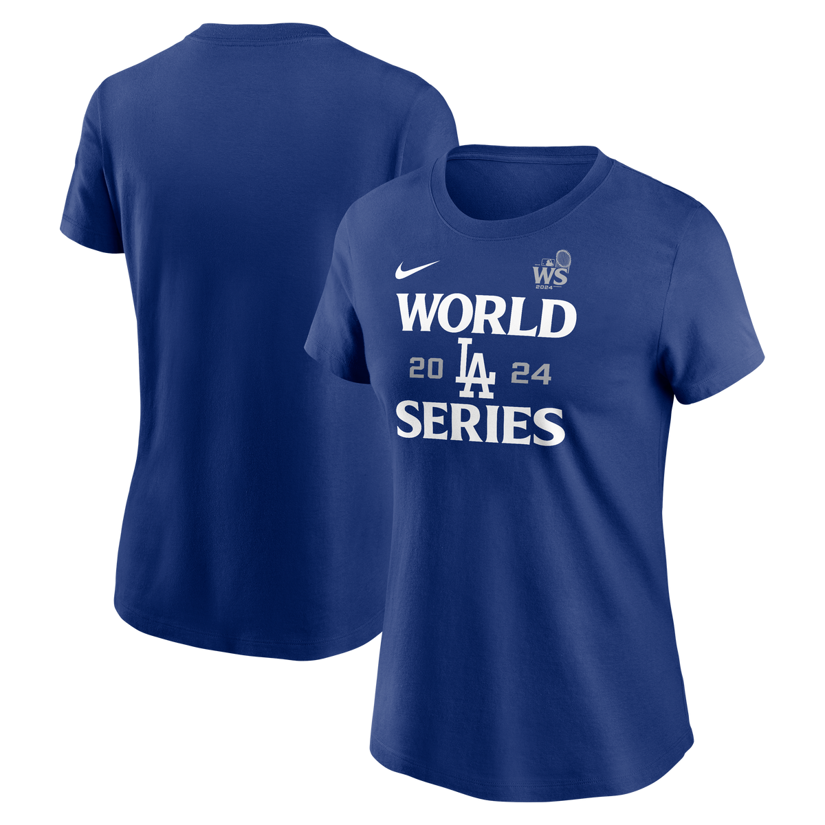 MLB Los Angeles Dodgers Women&#39;s Nike 2024 World Series Participant Essential T-Shirt