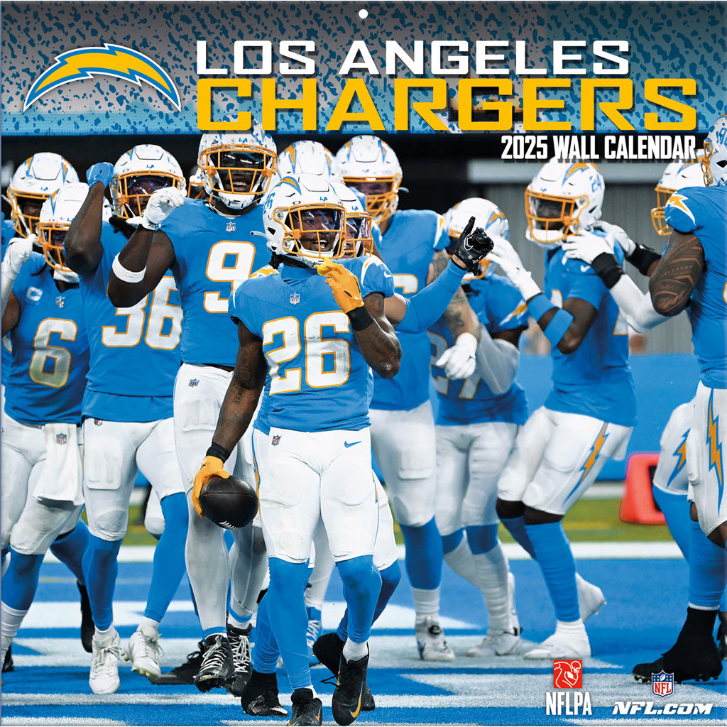 NFL Los Angeles Chargers 2024-2025 12&quot; x 12&quot; Team Wall Calendar