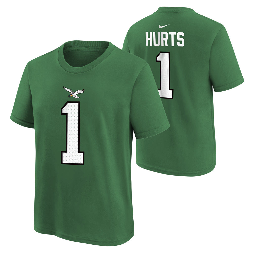 NFL Philadelphia Eagles Jalen Hurts Youth Nike Name &amp; Number Tee