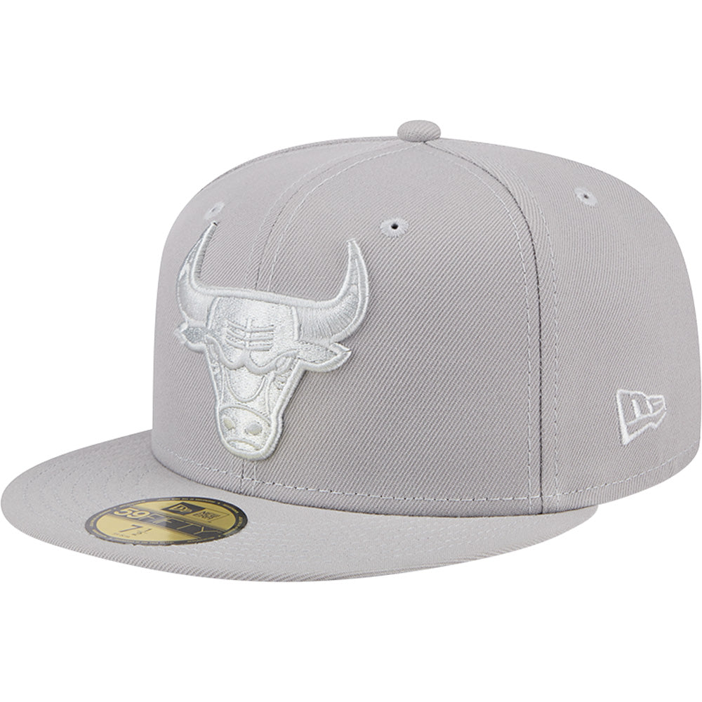 NBA Chicago Bulls New Era Gray on Gray 59FIFTY Fitted