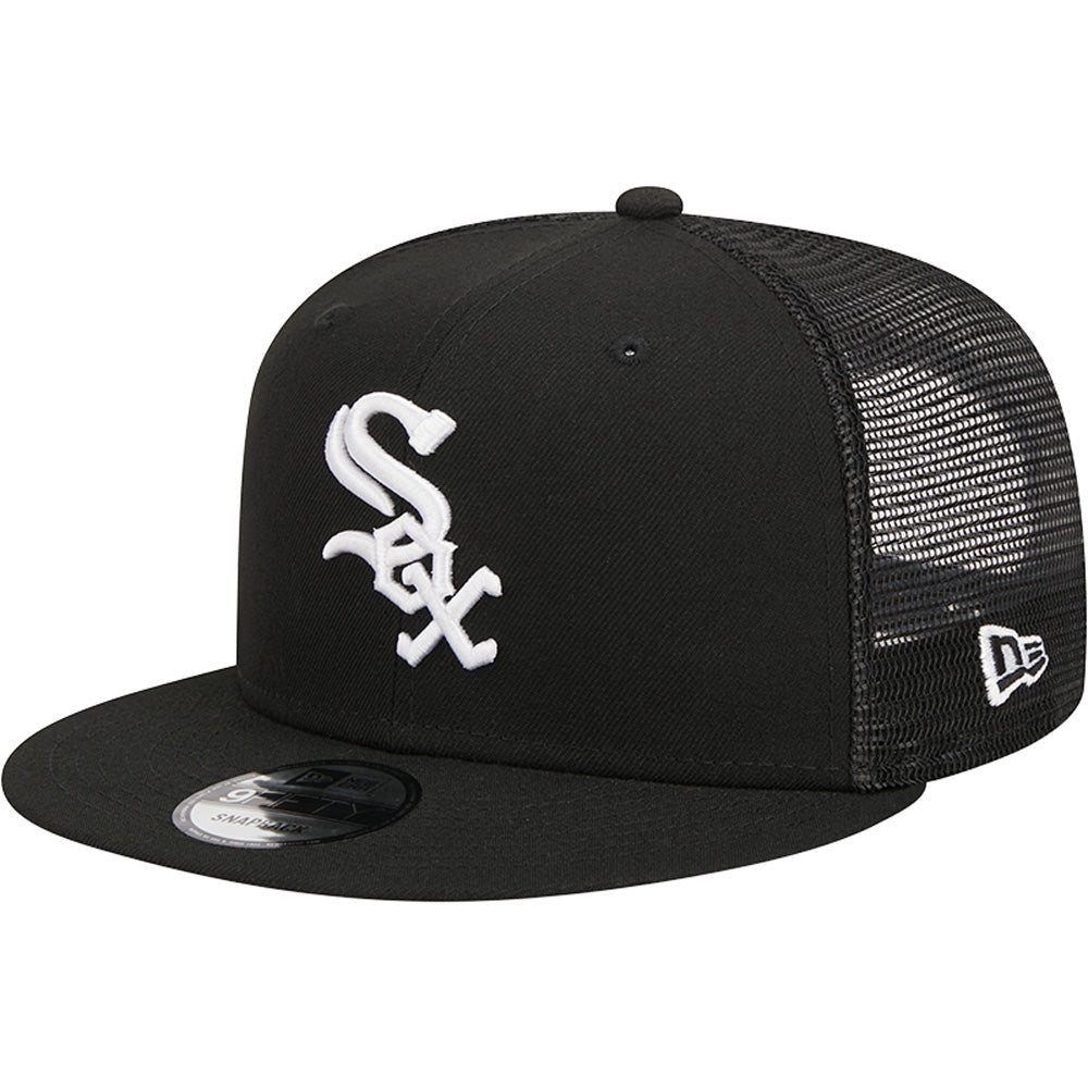 MLB Chicago White Sox New Era Black &amp; White Trucker 9FIFTY Snapback