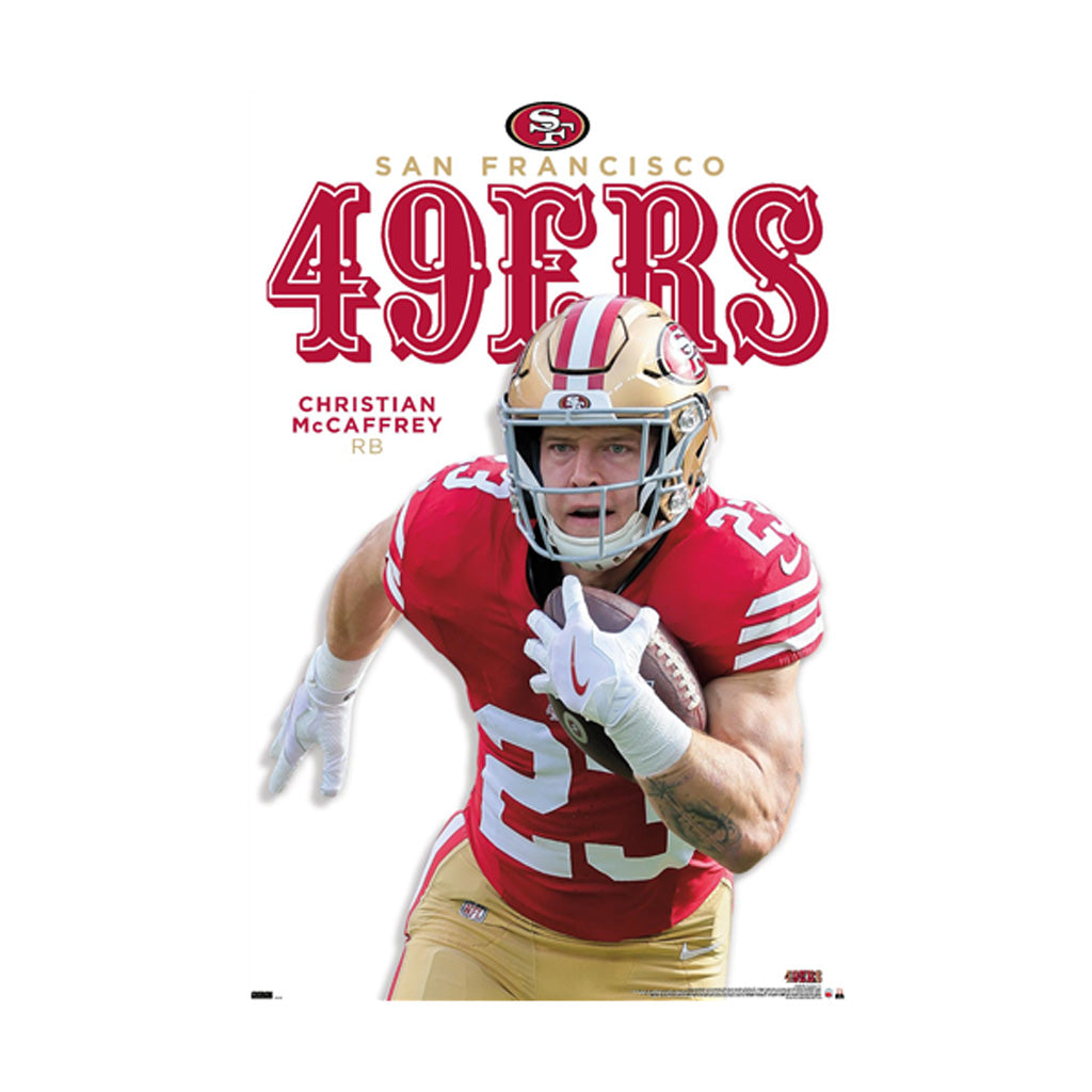 NFL San Francisco 49ers Christian McCaffrey Trends Running Poster