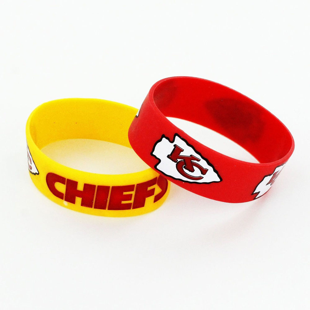 NFL Kansas City Chiefs Aminco 2-Pack Silicone Bracelet Bands