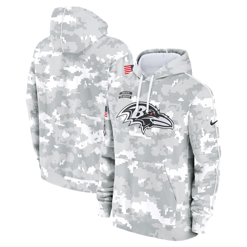 NFL Baltimore Ravens Nike 2024 Salute to Service Club Hoodie