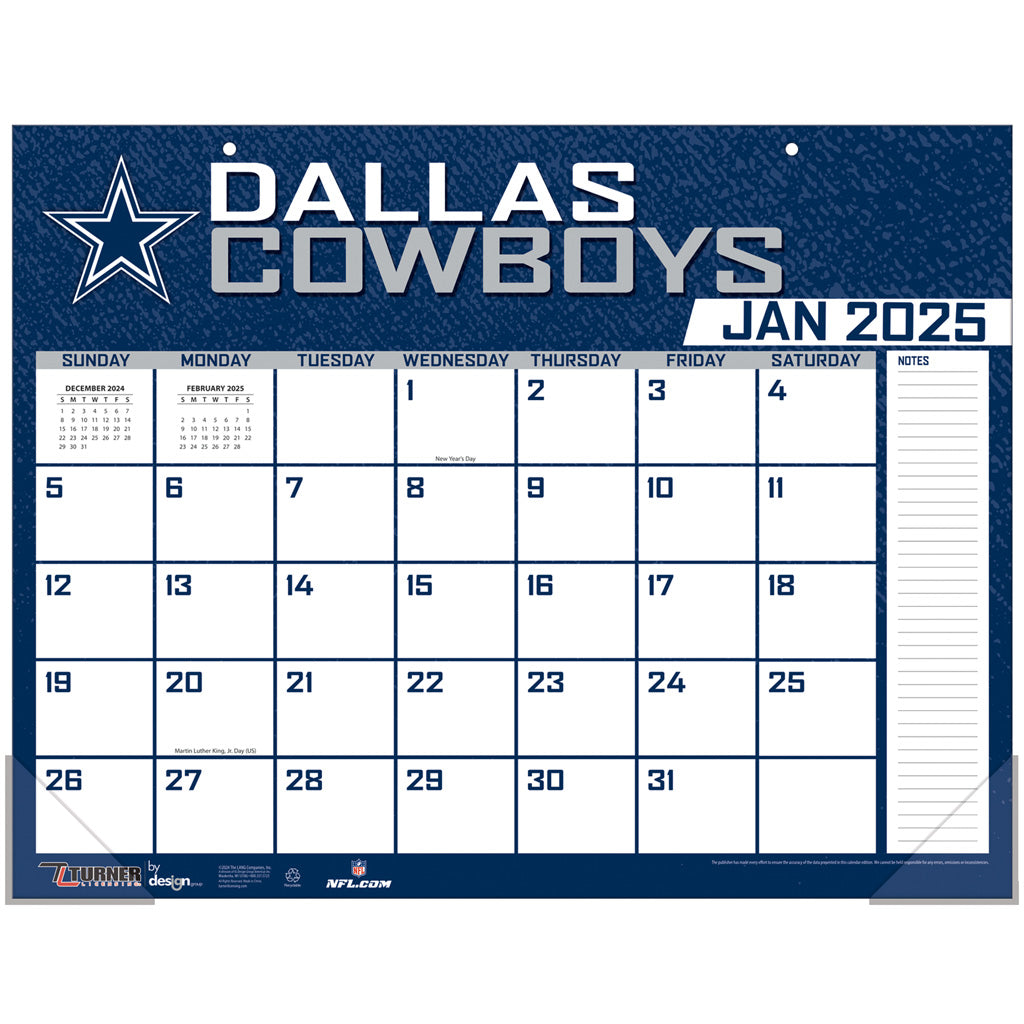 NFL Dallas Cowboys 2024-2025 Desk Calendar